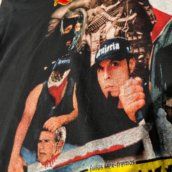 Vintage Y2K Brujeria Mextremist! Greatest Hits Double Sided T Shirt w Embroidery - Picture 7 of 7